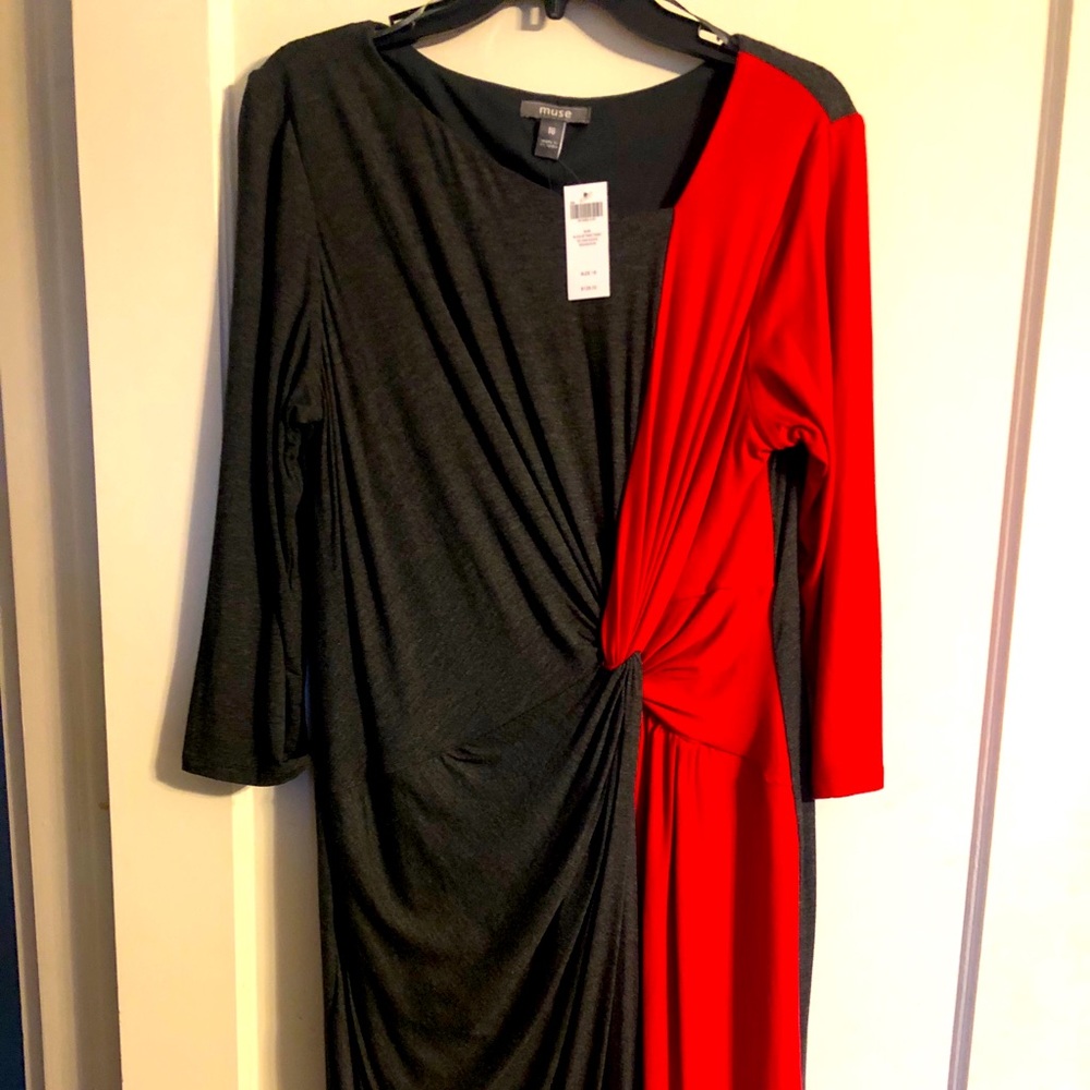 Muse red/heather twist dress - Picture 1 of 4